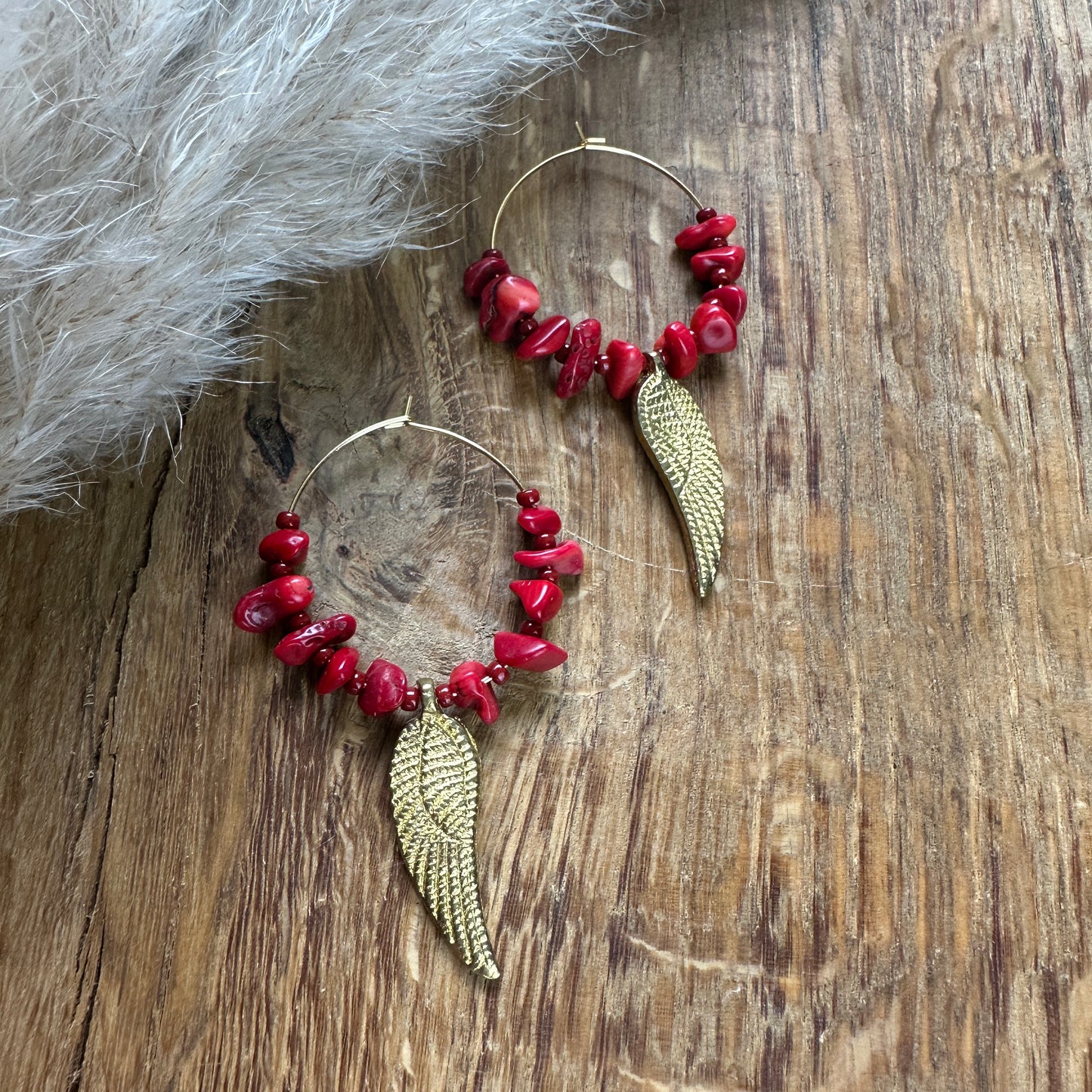 Red Statement Earrings Boho