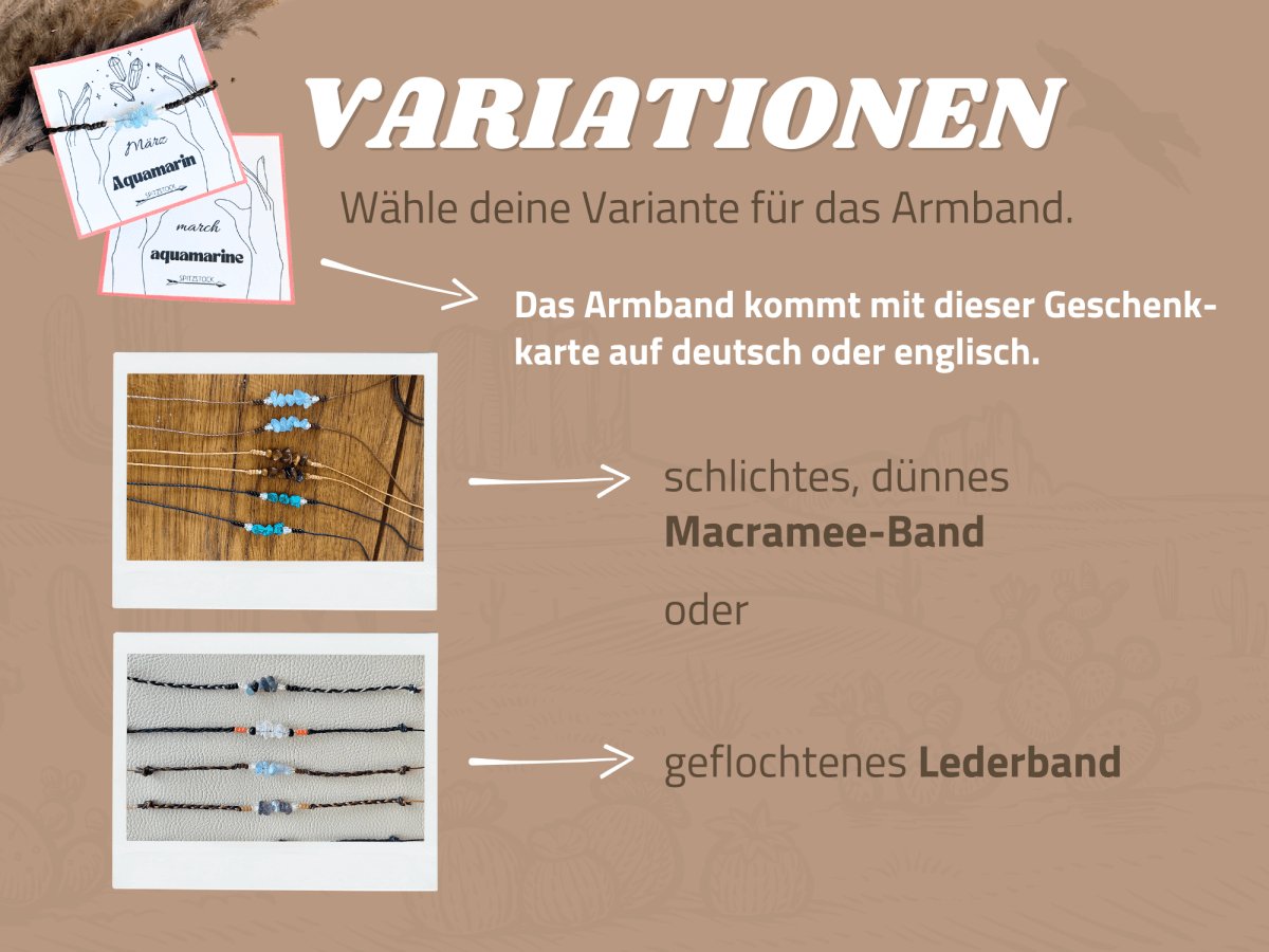 Armband März Geburtsstein Aquamarin - Armbänder