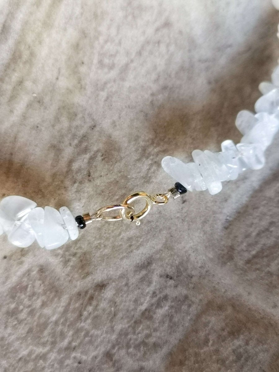 Armband, Regenbogen - Mondstein, Goldfilled - Armband
