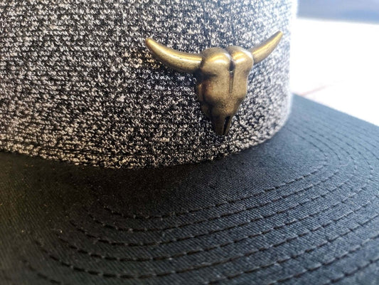 Cap, meliert, Messing - Büffel, Lederpatch, unisex - Cap