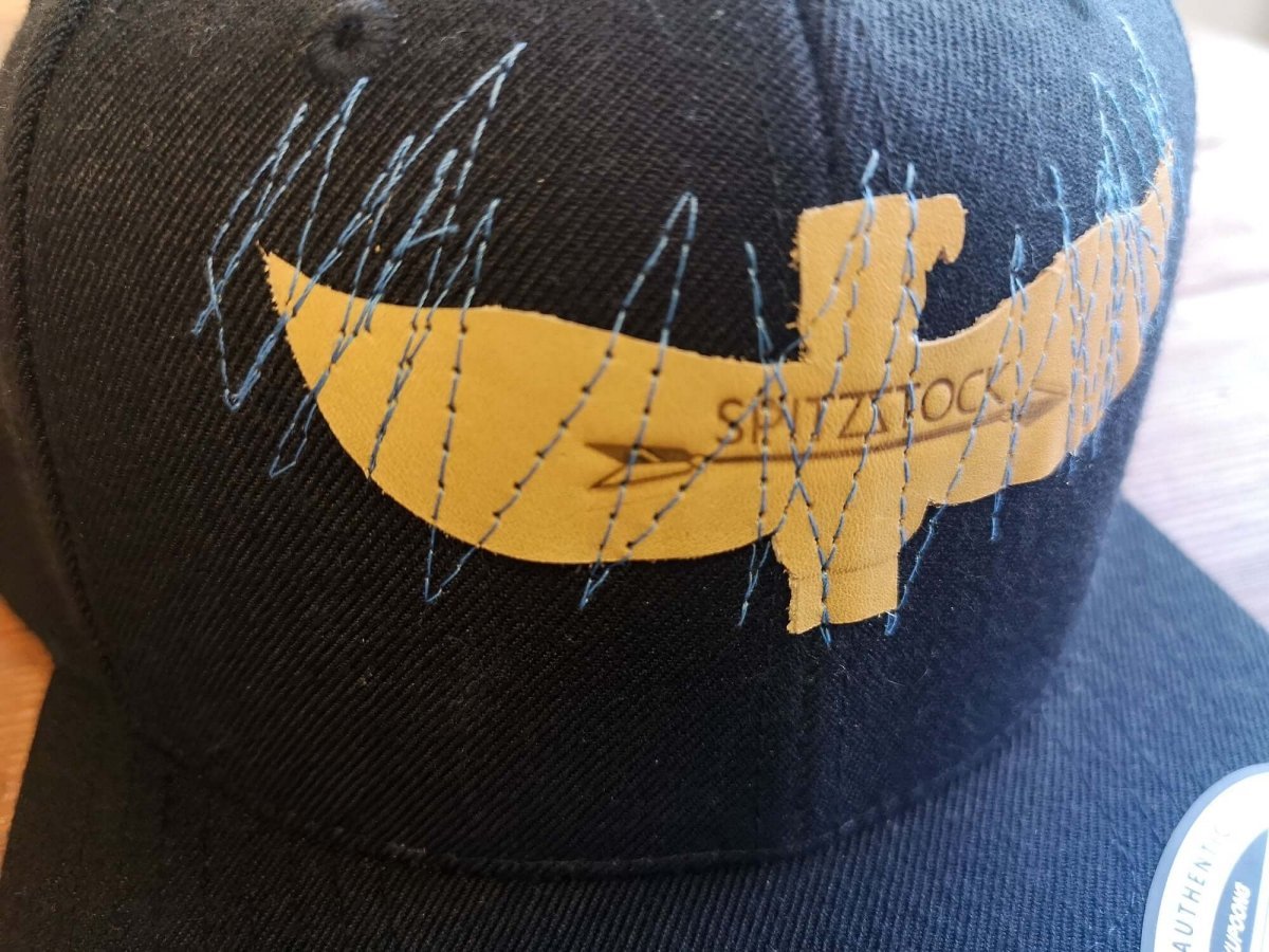 Cap mit Adler aus Leder und Stickerei, unisex - Cap