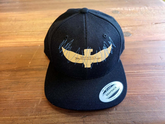 Cap mit Adler aus Leder und Stickerei, unisex - Cap