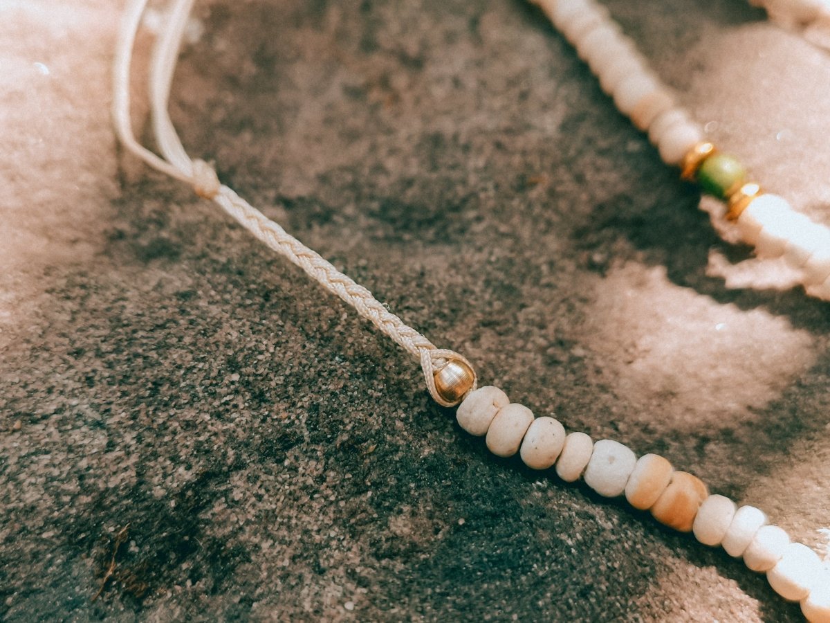Choker Kette "Luana", Muschel, Kokosperlen, verstellbar -