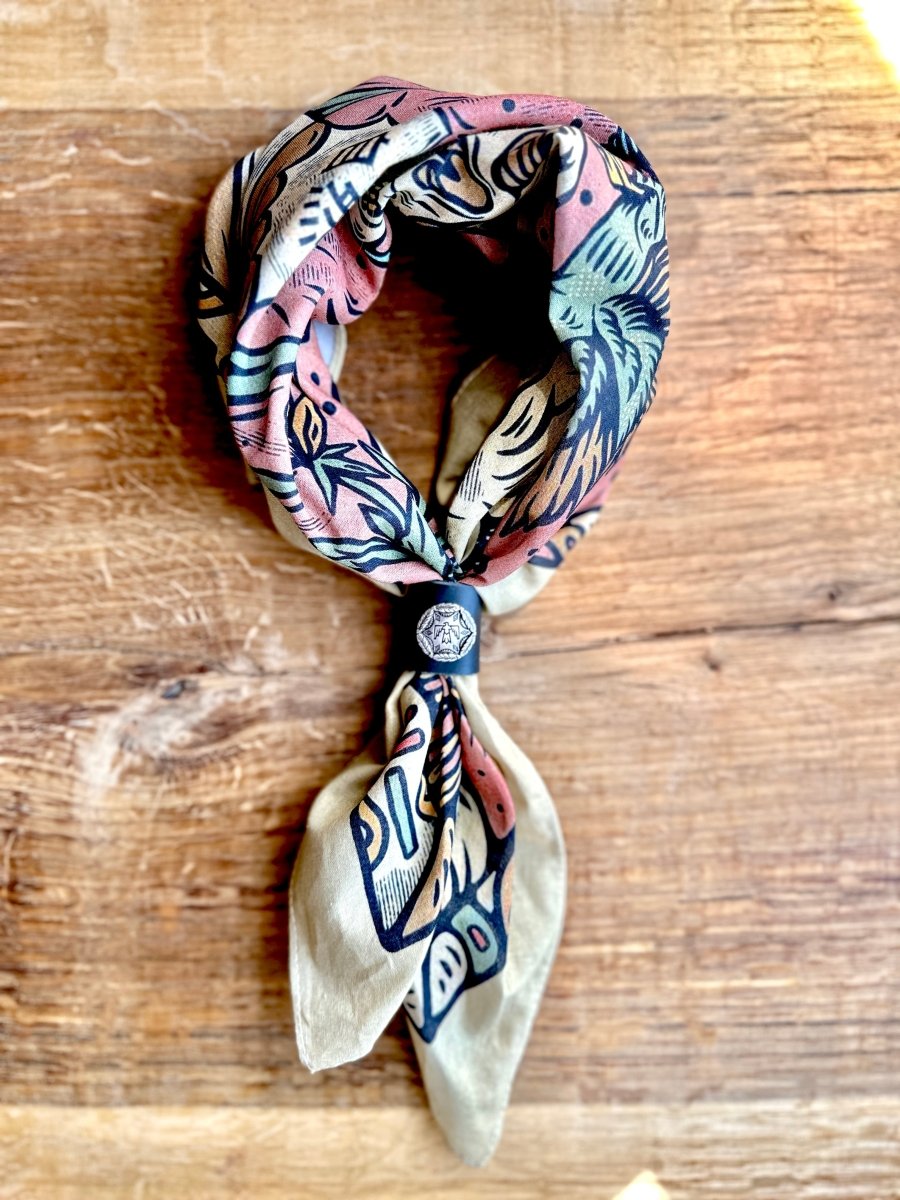 Concho Bandana Slide Leder Thunderbird - Bandana
