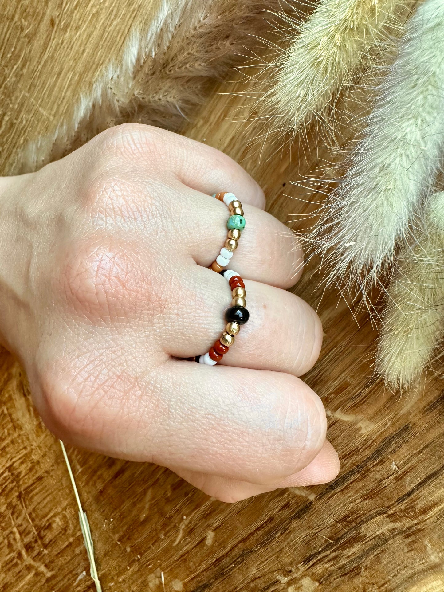 „Sage“ Perlenring - Schmuck