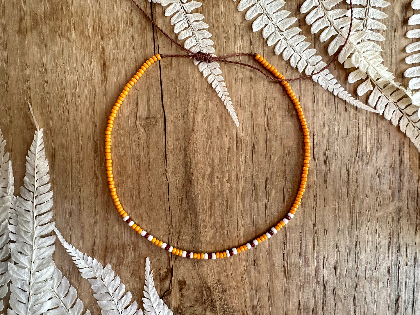 verstellbare, dünne Perlenkette "Iris", Boho Stil - Halsketten