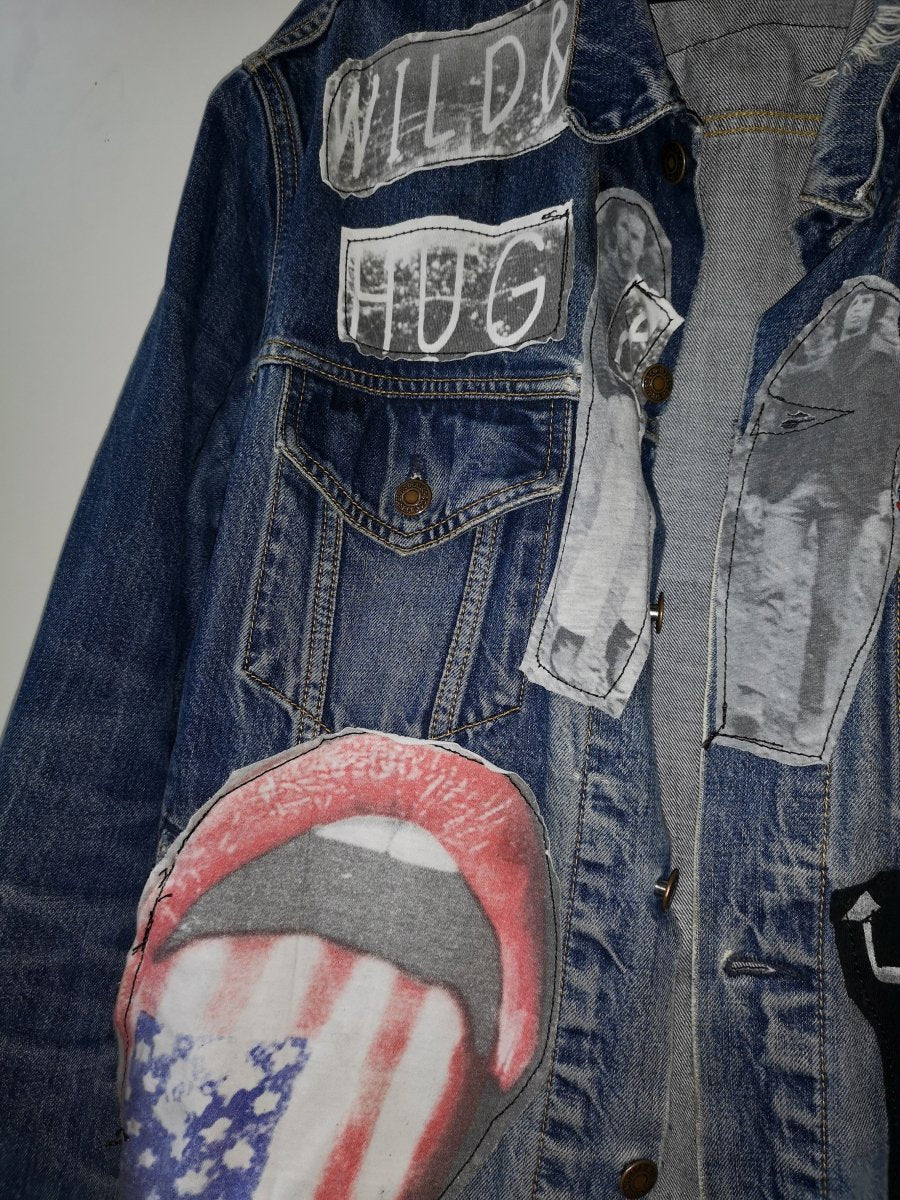 Individualisierte Jeansjacke "König von Scheißegalien" (Gr. L) -