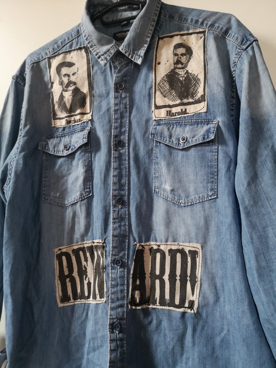 Individualisiertes Jeanshemd "Western" (Gr. M) -