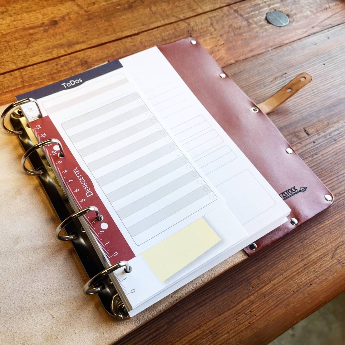 Ledermappe, Leder - Kalender, *personalisiert* mit Name oder auch Logo - Mappe