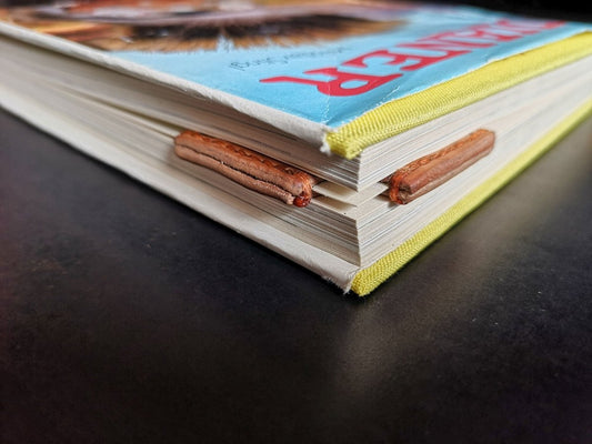 Personalisiertes Leder - Lesezeichen mit Muster & Namen - Lesezeichen