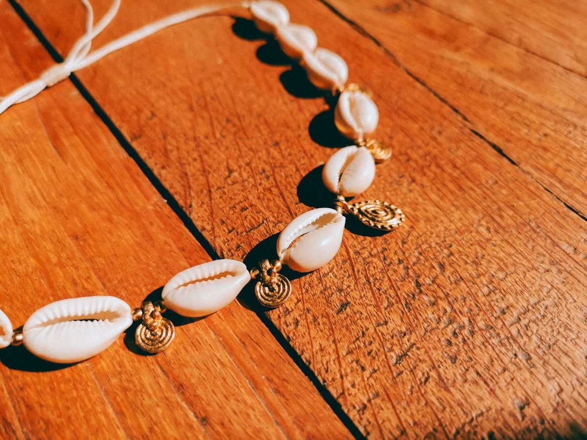 Muschel Choker gold - Ketten