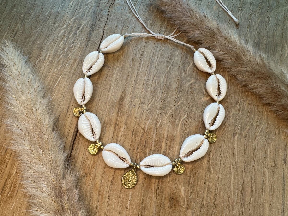 Muschel Choker gold - Ketten