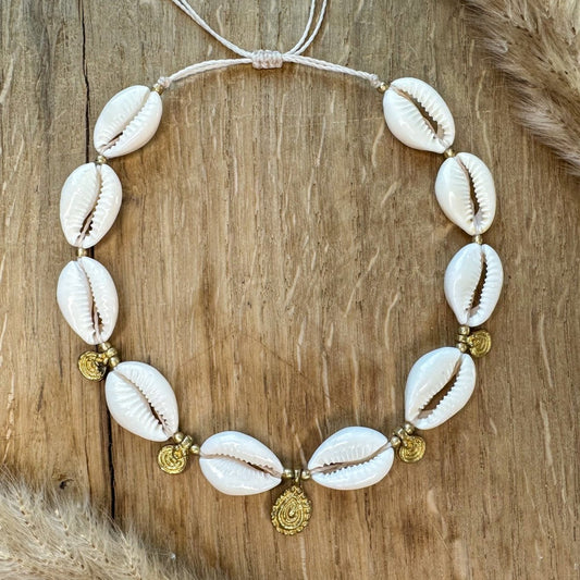 Muschel Choker gold - Ketten