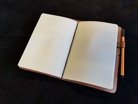 Notizheft - Ledermappe, A5, *PERSONALISIERBAR* - Mappe