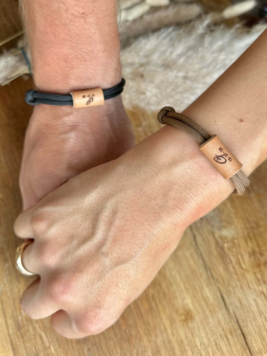 Partnerarmband personalisiert Segeltau - Armbänder