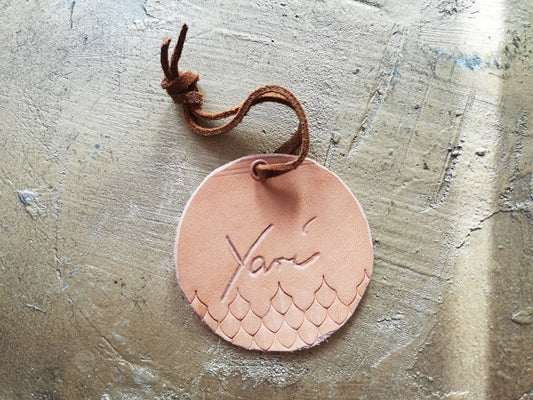 Personalisierter Weihnachtsbaum - Schmuck *Kreis* Leder -