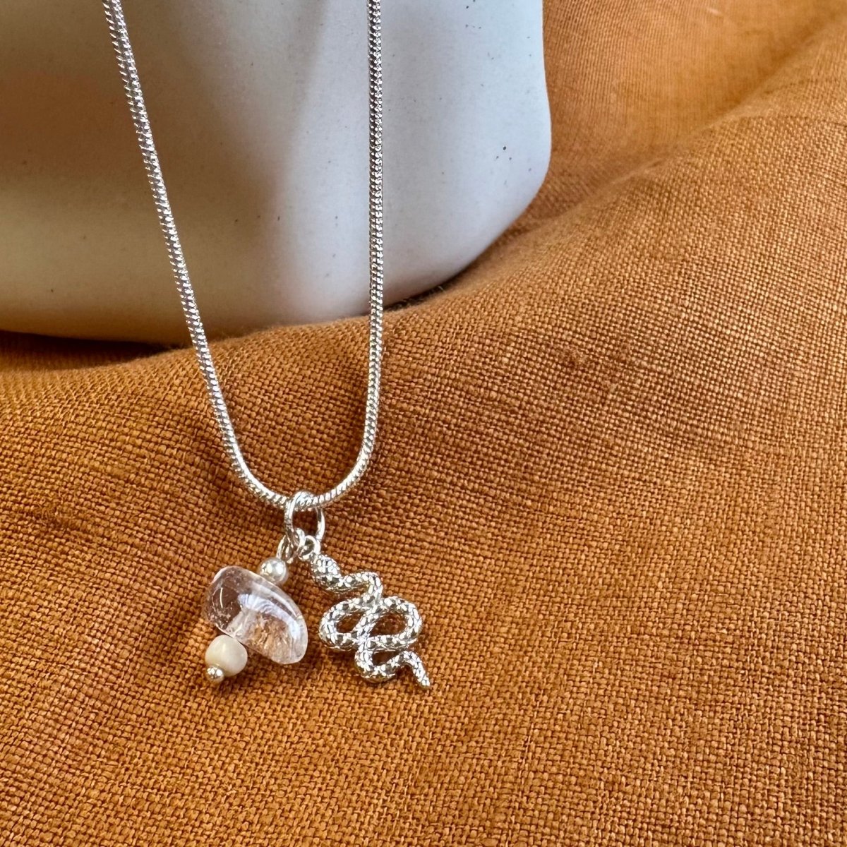 Silberkette Charms Schlange - Halsketten