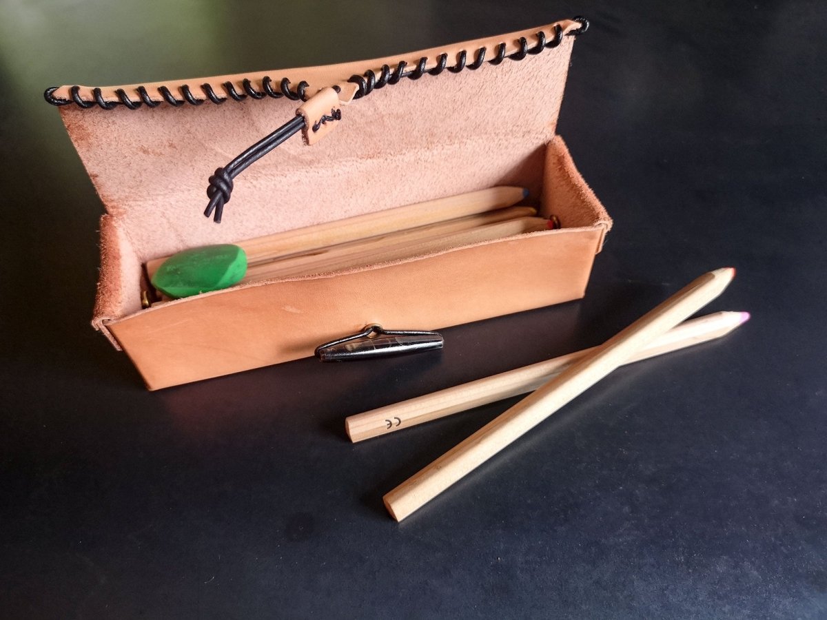 Stifte - Etui, Leder, *Wunschname* - Stifte - Etui