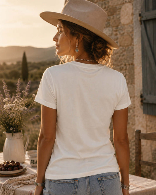 Surfer T-Shirt Beach Print in Türkis – Margaux - T-Shirt