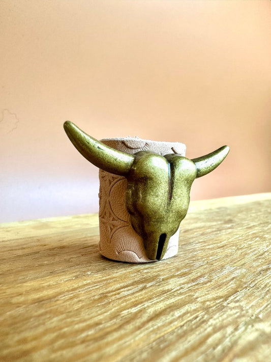 Tuchring Bandana Slide Büffelkopf geprägt - Bandana