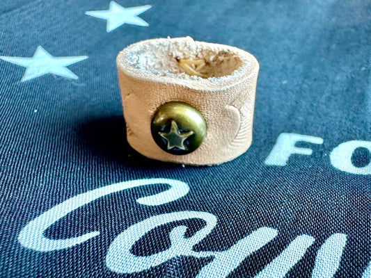 Tuchring Leder Muster und Niete - Bandana