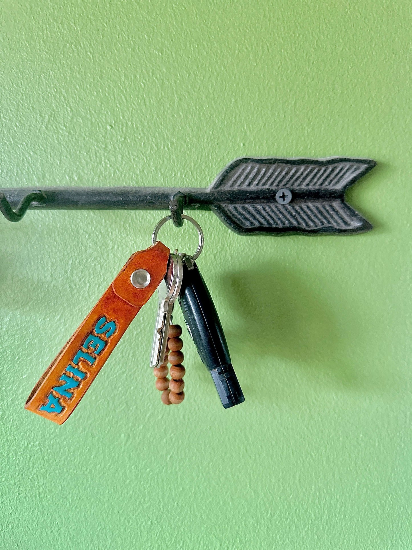 Key chain personalized leather