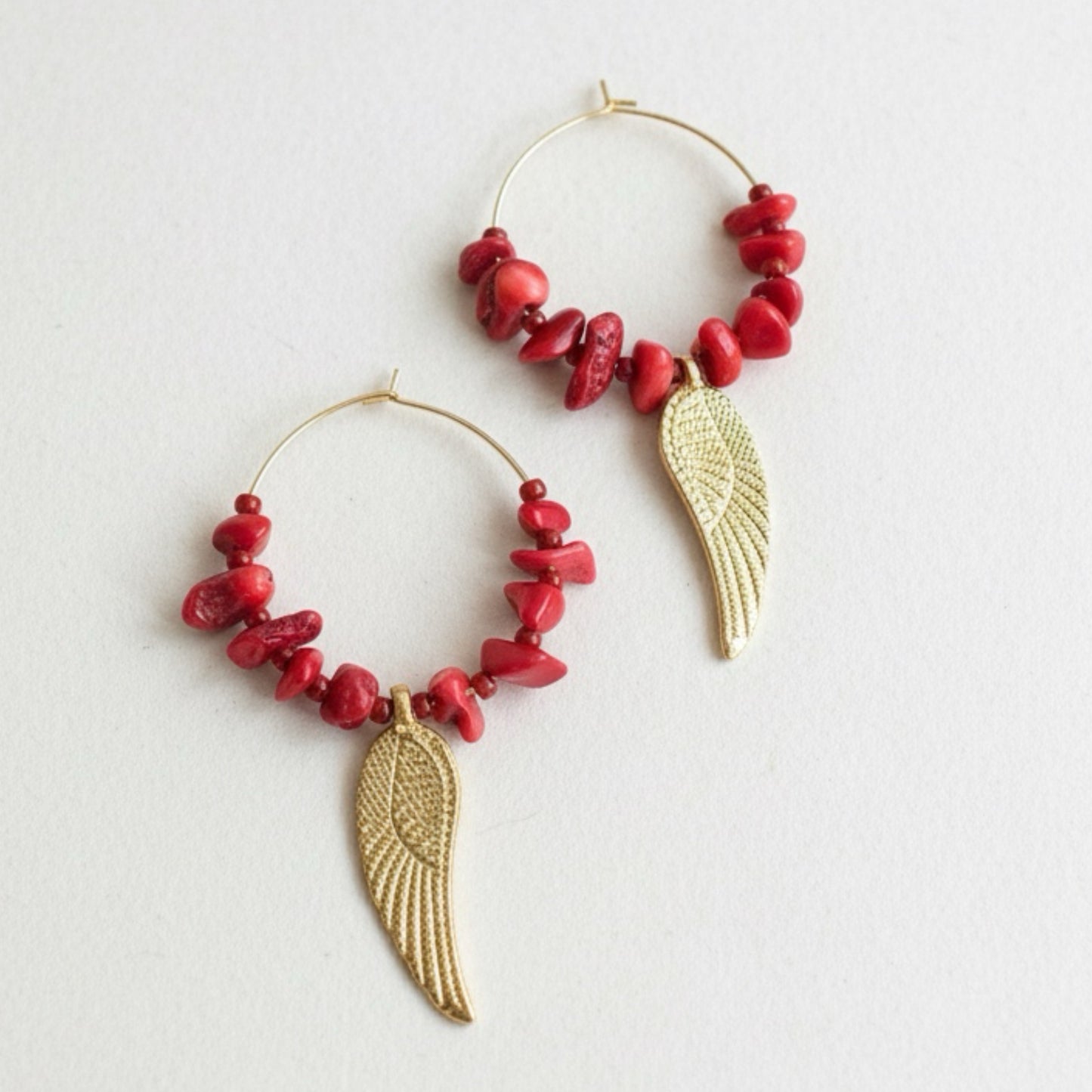 Red Statement Earrings Boho