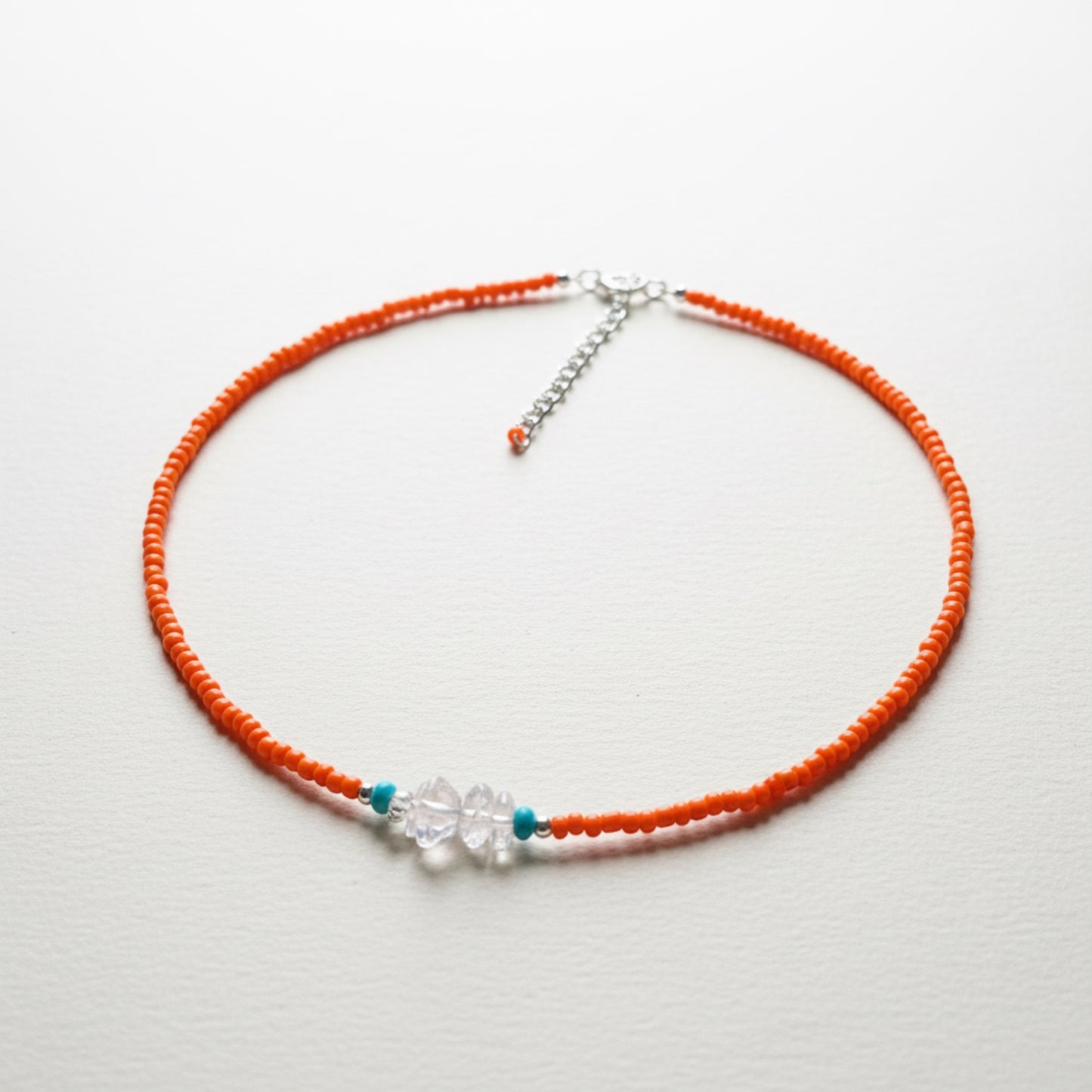 Kette orange 925er Silber