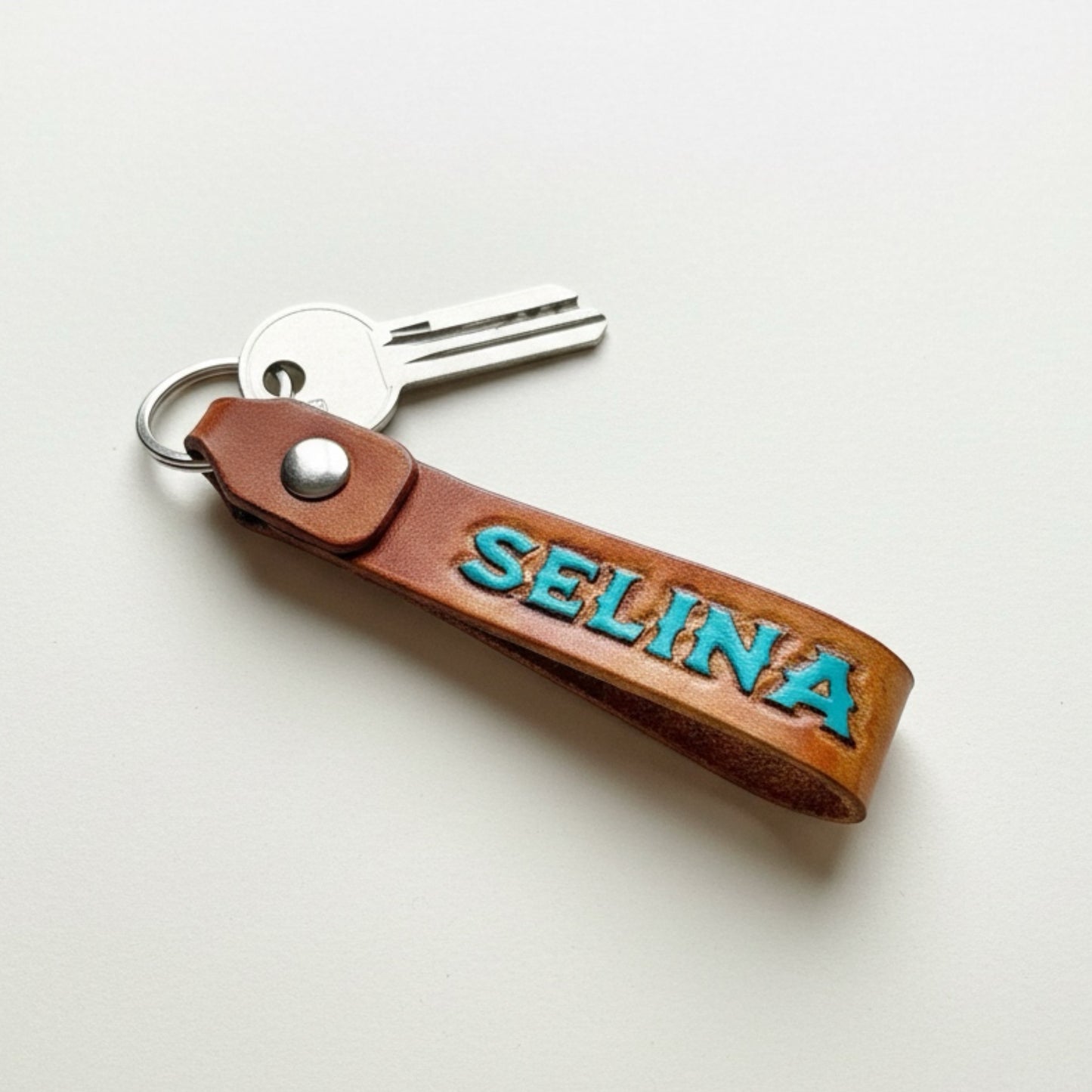 Key chain personalized leather