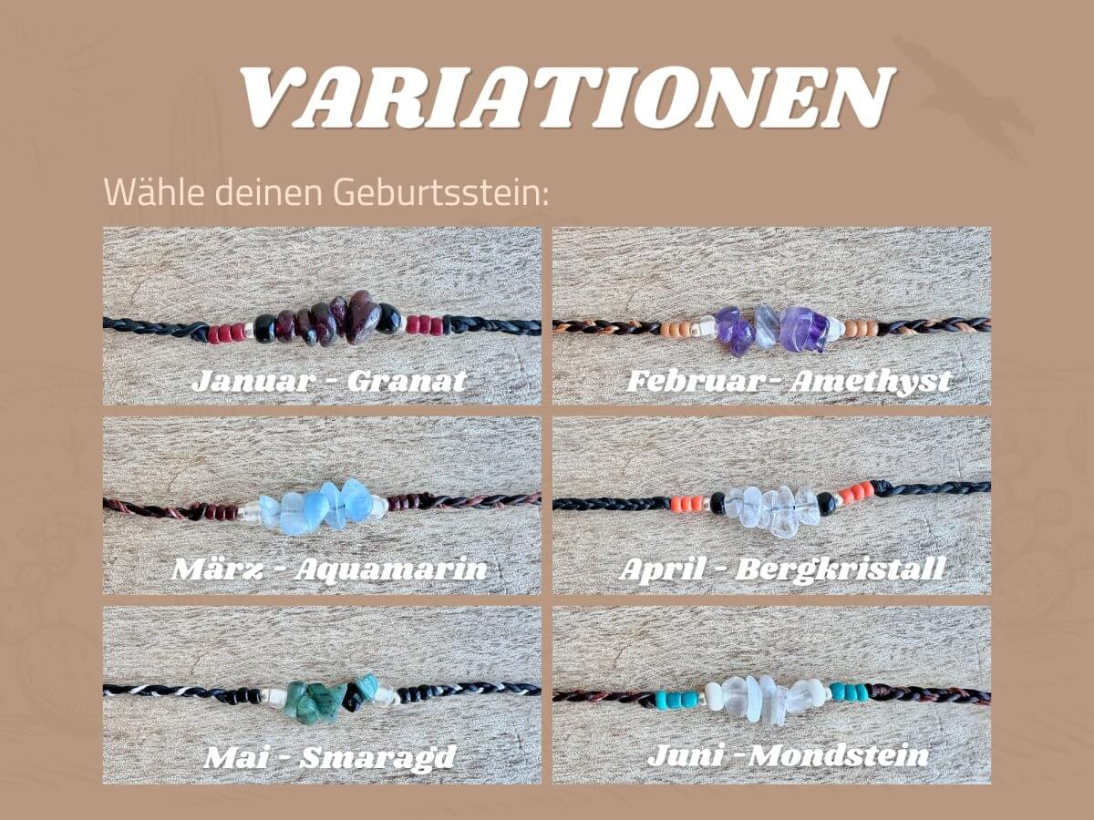 Armband Januar Geburtsstein Granat - Armbänder
