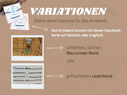 Armband Oktober Geburtsstein Opalglas - Armbänder
