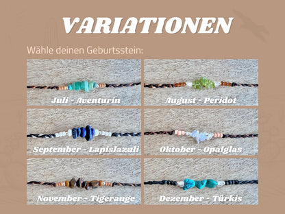 Armband Oktober Geburtsstein Opalglas - Armbänder
