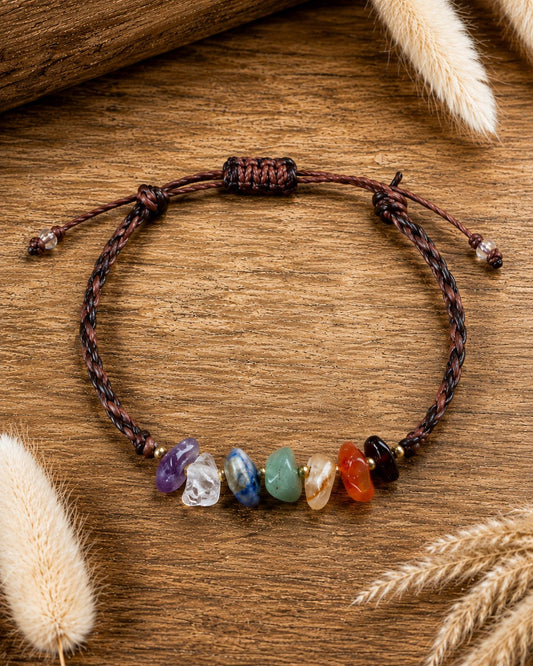 Chakra Armband Edelstein, Boho Schmuck – Nova - Armband
