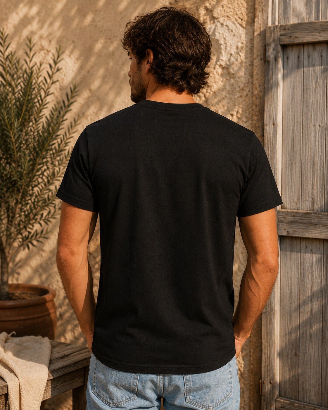 Cowboy T-Shirt Western Sunset in Schwarz – Wyatt - T-Shirt
