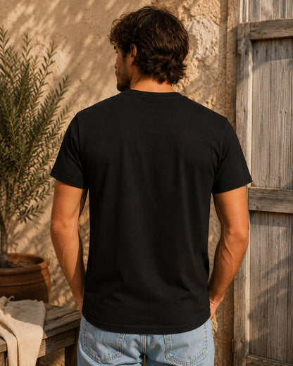 Cowboy T-Shirt Western Sunset in Schwarz – Wyatt - T-Shirt