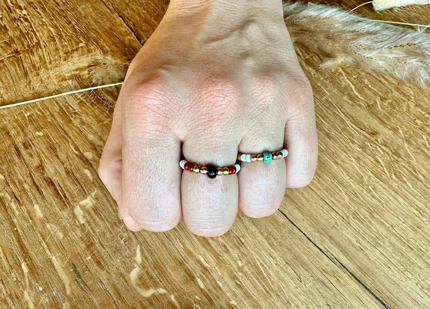 „Sage“ Perlenring - Schmuck