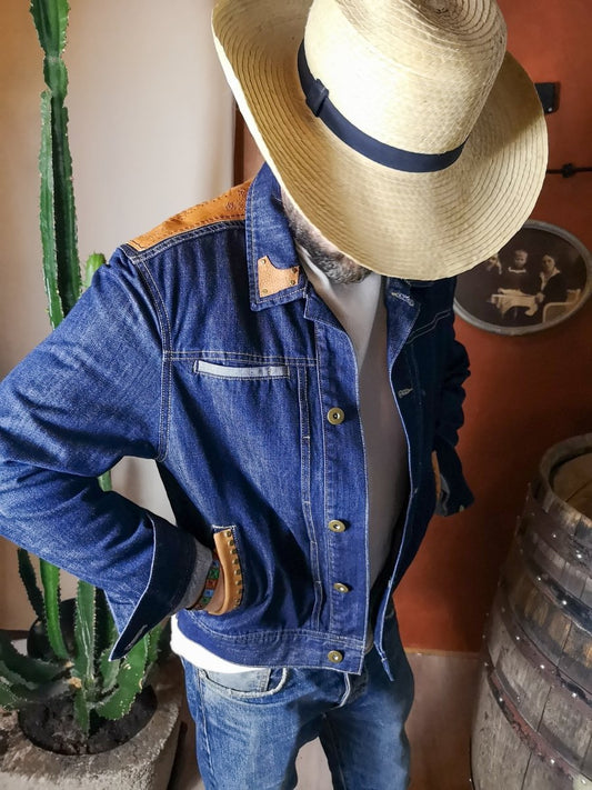 Individualisierte Jeansjacke "Buffalo" (Gr.L) -