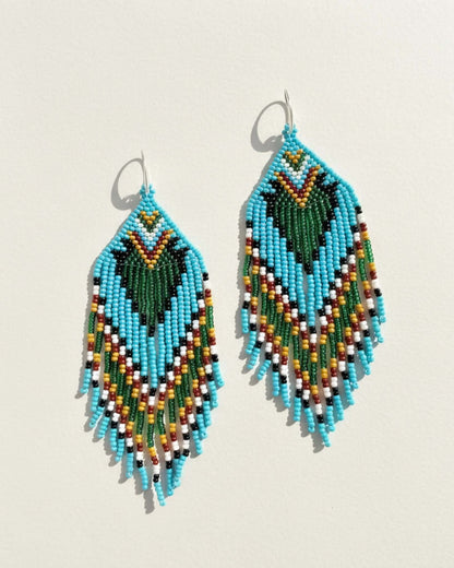 Statement Perlenohrringe Bunt, Boho Western – Odalys von Spitzstock