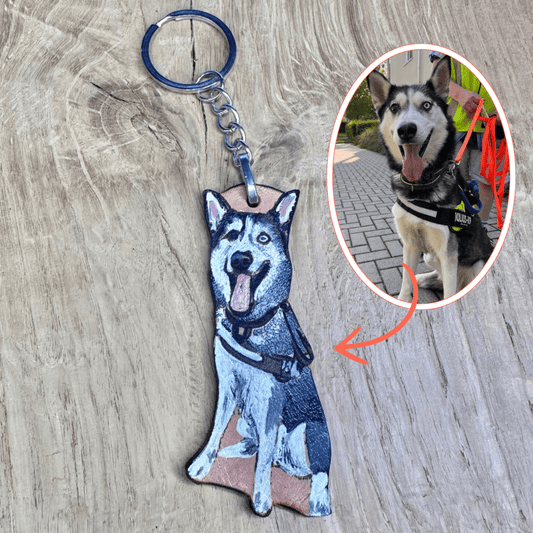 Personalisiertes Hundegeschenk – Handbemalt - Schlüsselanhänger