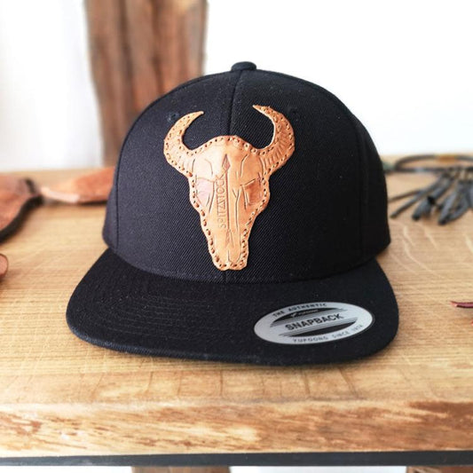 Personalisiertes Snapback - Cap mit Lederpatch - Cap