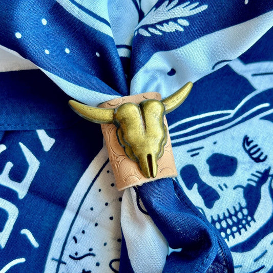 Tuchring Bandana Slide Büffelkopf geprägt - Bandana