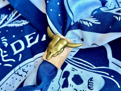 Tuchring Bandana Slide Büffelkopf geprägt - Bandana
