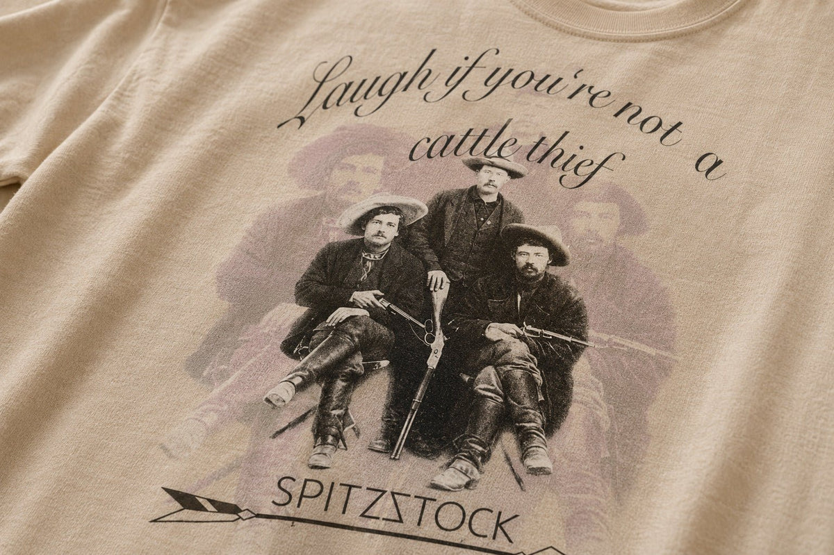 Western T-Shirt Outlaw Vintage in Beige – Silas - T-Shirt