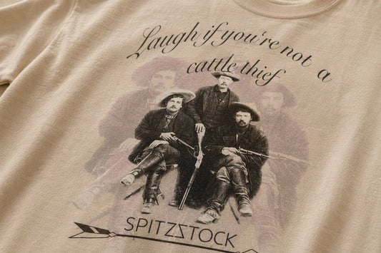 Western T-Shirt Outlaw Vintage in Beige – Silas - T-Shirt