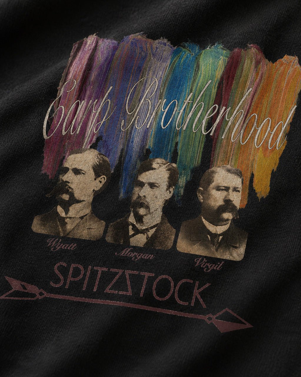 Western T-Shirt Vintage Fotografie in Schwarz – Earp - T-Shirt